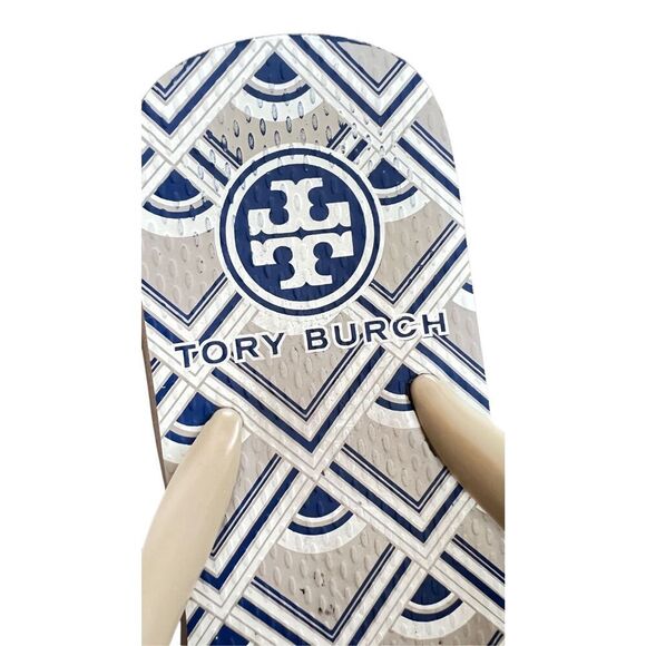 Tory Burch  Flat Flip Flop Yellow sandals size 7 - Picture 6 of 12